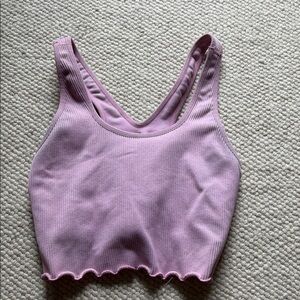 Spiritual Gangster Pink Ribbed Tank Top